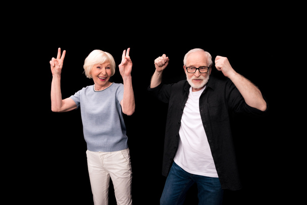 Senior paar gebaren  - Foto, afbeelding