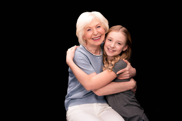 grandmother with teenage granddaughter - Foto, Imagem