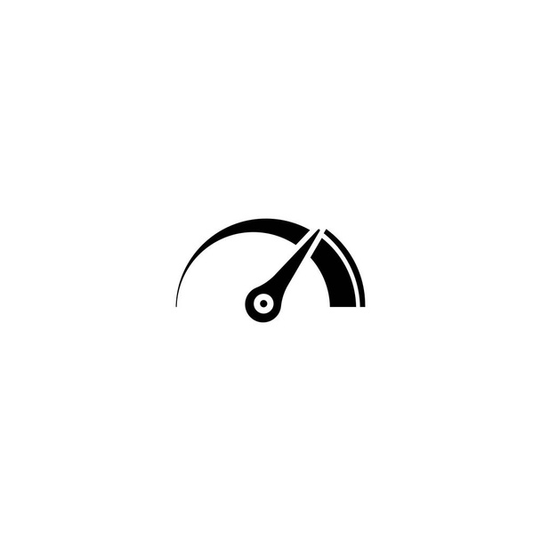 Indicatore del pittogramma o icona del tachimetro. Icona nera su sfondo bianco
 - Vettoriali, immagini