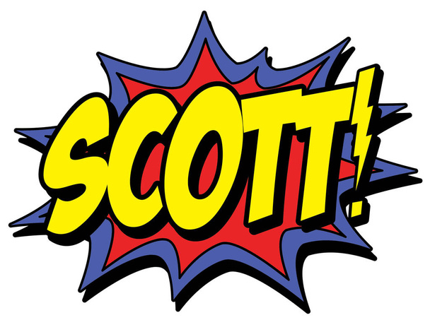 コミック爆発スコット - ベクター画像