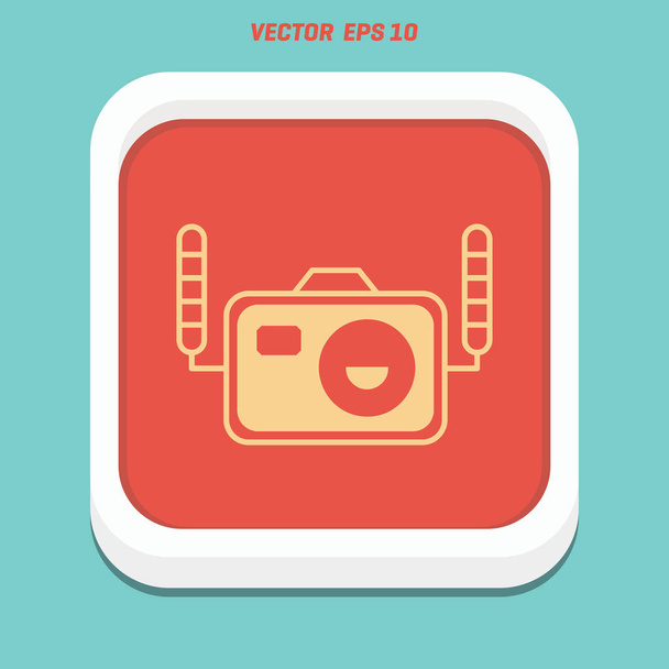 underwater camera icon - Vector, imagen