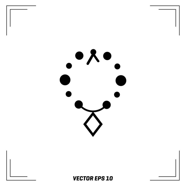 necklace flat icon  - Vetor, Imagem