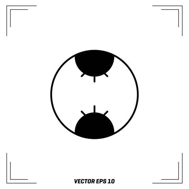baseball ball flat icon - Vector, imagen