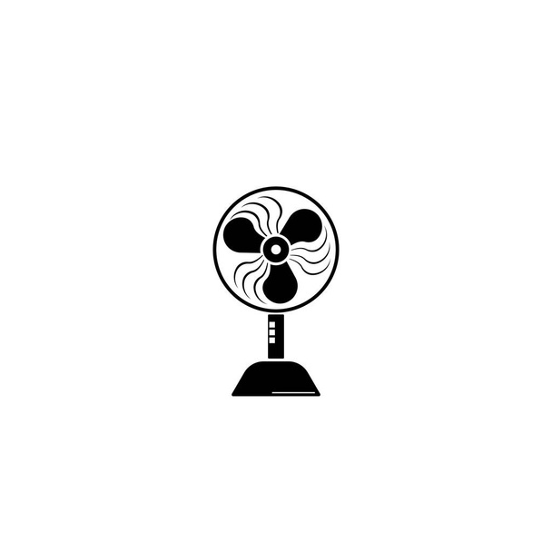 Pittogramma icona del ventilatore. Icona nera su sfondo bianco
. - Vettoriali, immagini