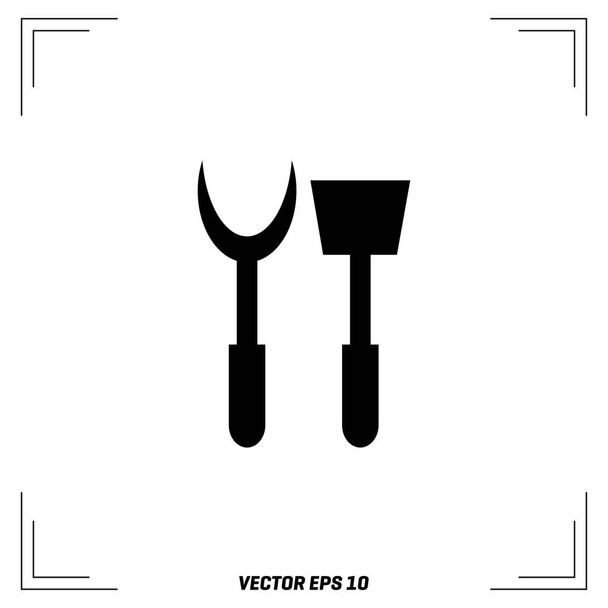 gardening fork and shovel icon - Vektor, kép