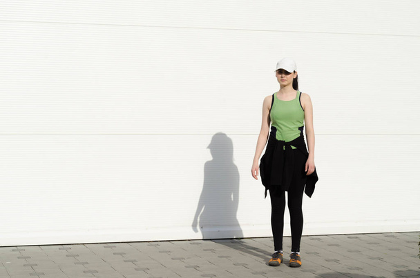 teenage girl in sports clothes - 写真・画像