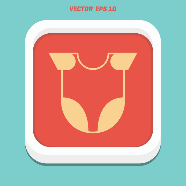 Short Sleeve Infant Bodysuit - Vector, imagen