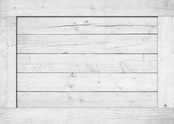 Seite der weißen Holzkiste, Schachtel, Wand oder Rahmen - Foto, Bild