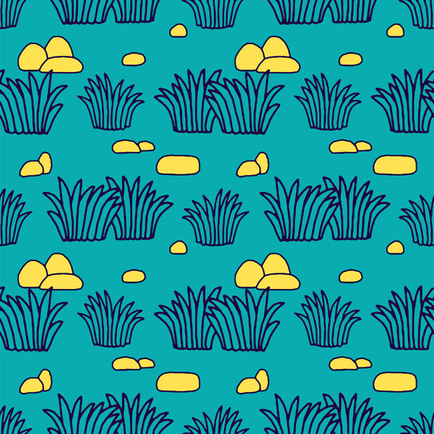 Seamless Tropical Jungle Palm Leaves Pattern. - Vector, afbeelding