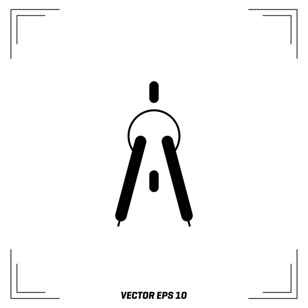 Compass flat icon - Vektor, Bild