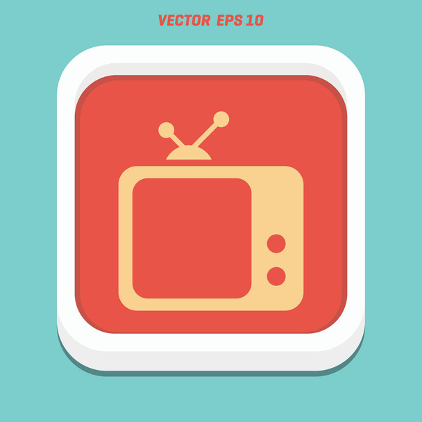 Tv flat Icon - Vector, imagen