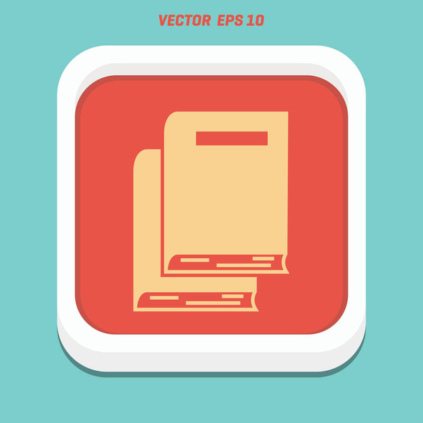 books flat icon - Vector, imagen