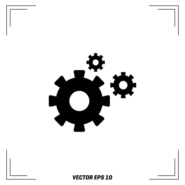 Cogwheel gears mechanism icon - Vector, Imagen