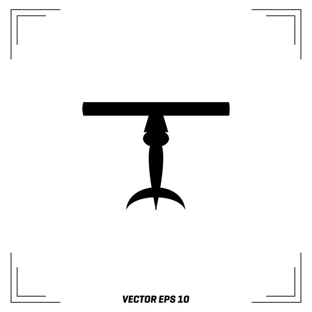 round table flat icon - Vektor, Bild