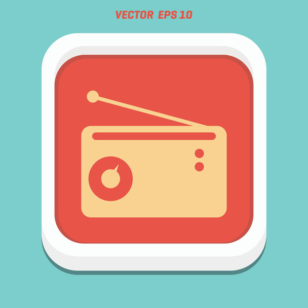 radio flat icon - Vector, imagen
