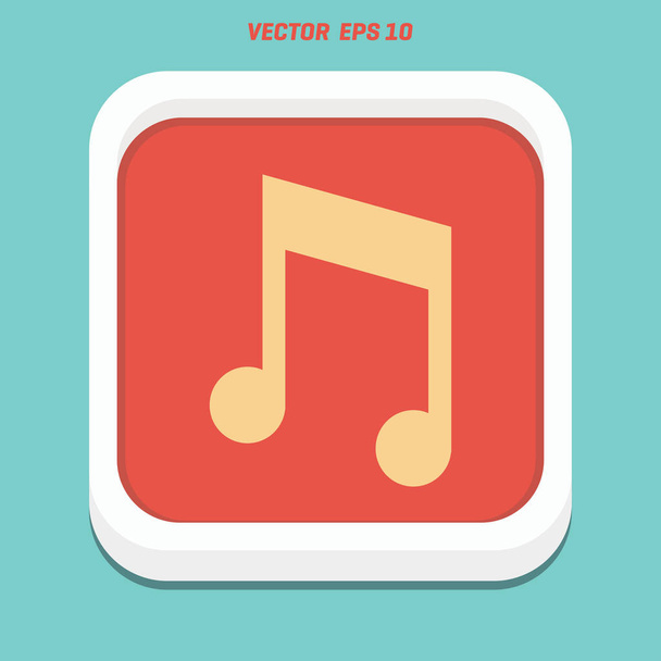 musical note Icon - Vector, imagen