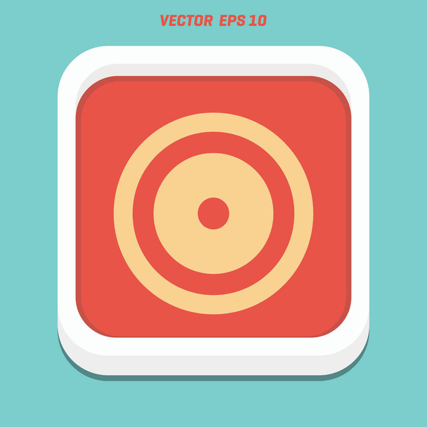 Round wooden shield  - Vector, imagen