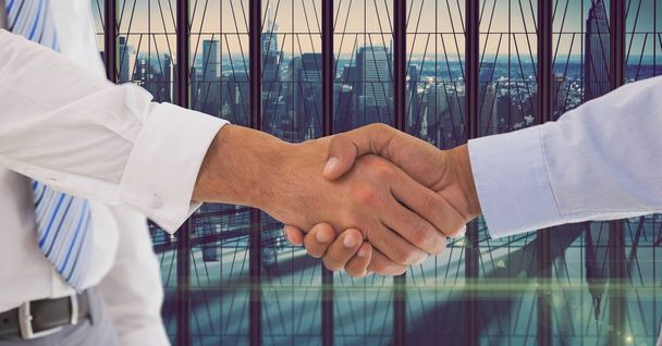 Cropped image of businessmen shaking hands - Zdjęcie, obraz