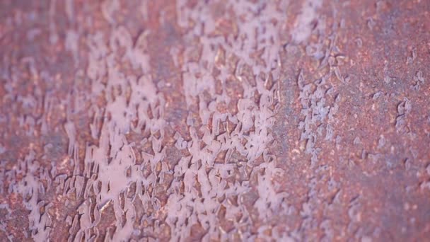 Metallic rusty texture with shabby paint - Footage, Video