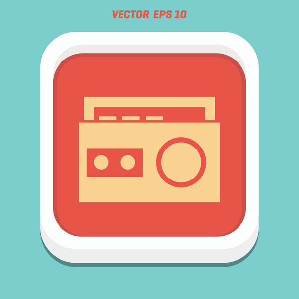 radio flat icon - Vektor, kép