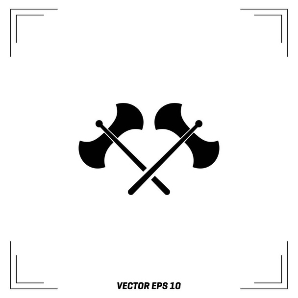 battle axes with wood handles - Vektor, Bild