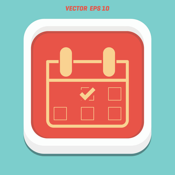 Calendar flat Icon - Vector, imagen