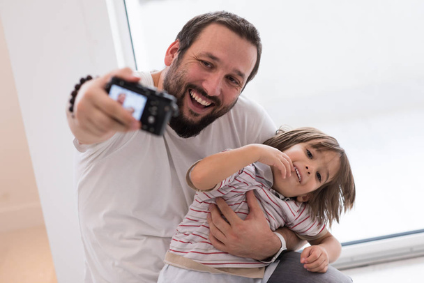 selfie father and son - Fotó, kép