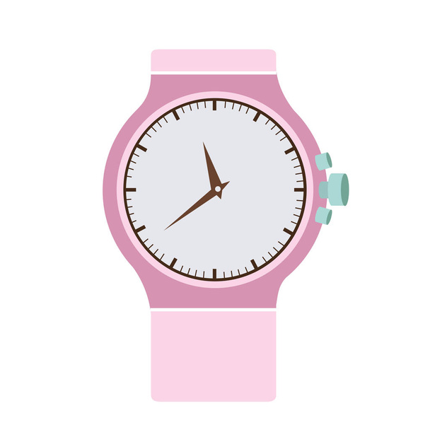color graphic of modern female wristwatch - Wektor, obraz
