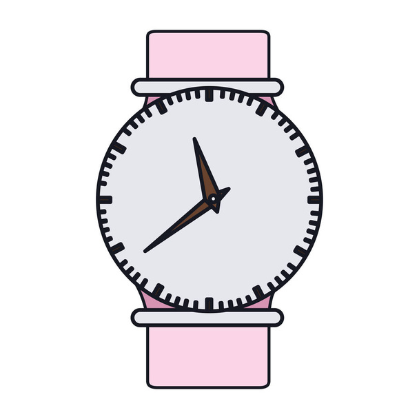 color graphic of female wristwatch - Vector, Image