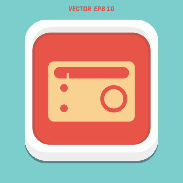 radio flat icon - Vector, imagen