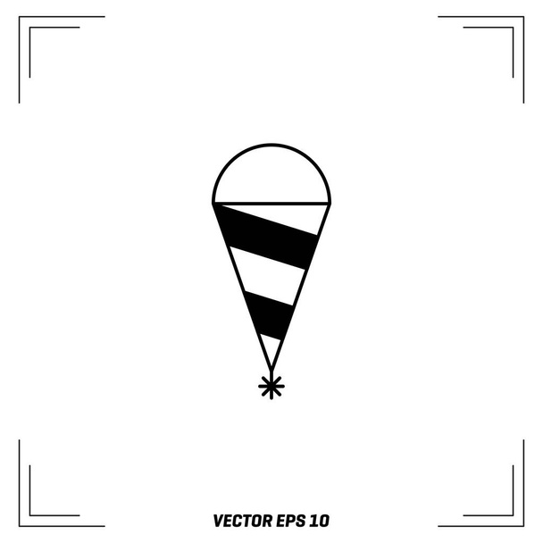 Party cone cap flat icon - Vektor, Bild