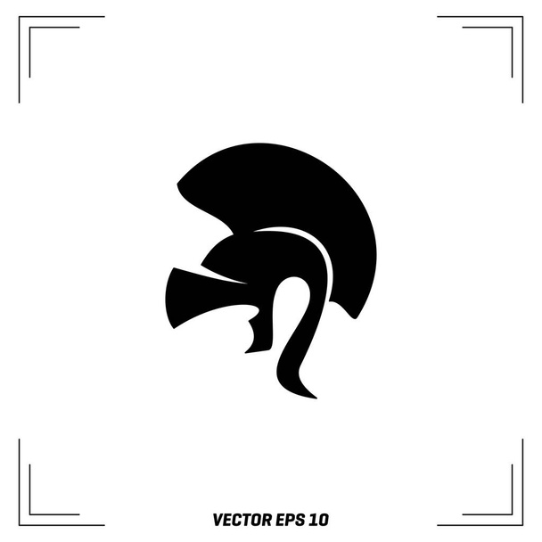 ancient helmet flat icon - Vektor, Bild