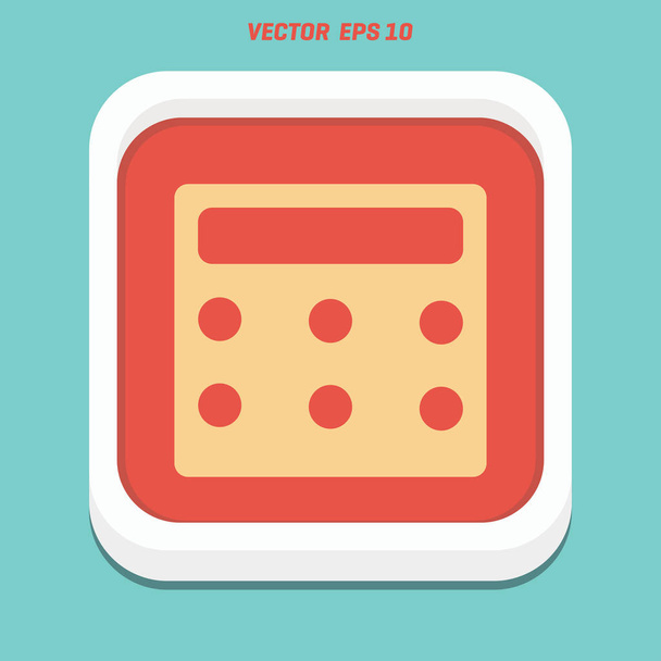 Calculator flat icon - Vector, imagen