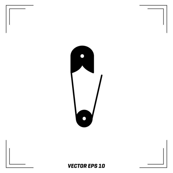pin for diaper flat icon - Vektor, obrázek