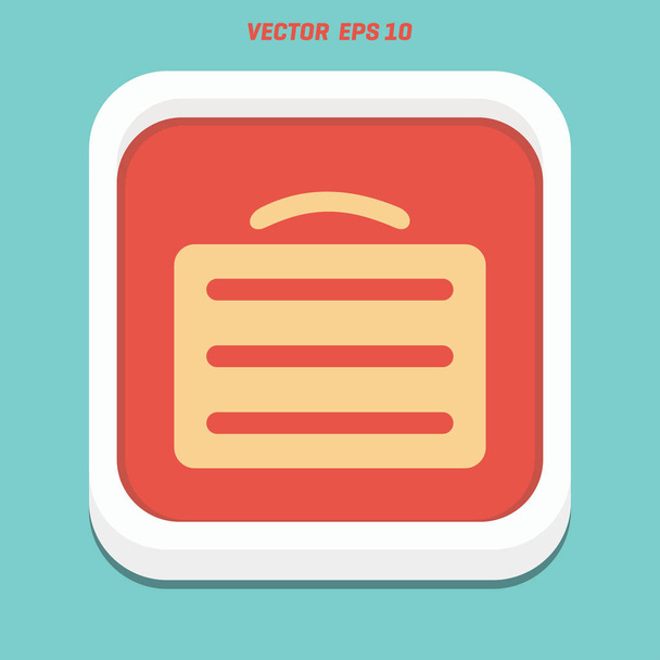 briefcase flat icon - Vector, imagen