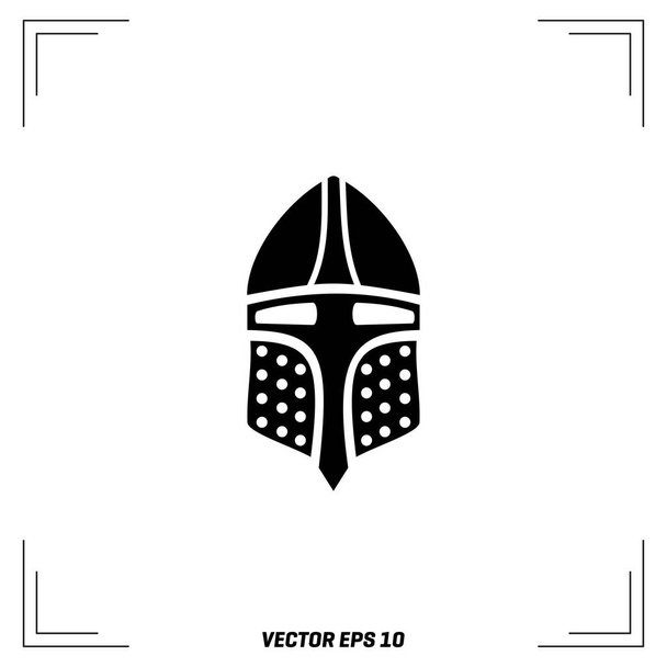 viking helmet flat icon - Вектор, зображення