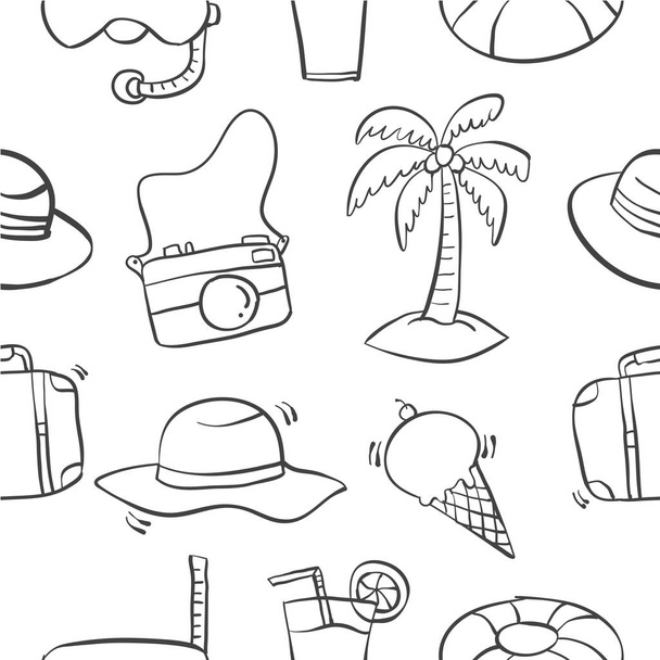 Collection of summer pattern style - Vector, afbeelding