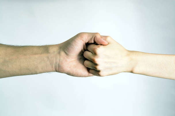 handshake na bílém pozadí - Fotografie, Obrázek