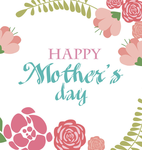 Happy Mother's day greeting card - Vector, Imagen
