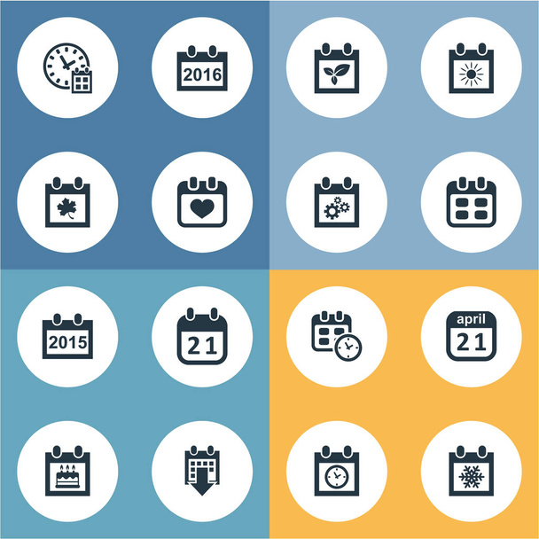 Vector Illustration Set Of Simple Date Icons. Elements Special Day, Date, Deadline And Other Synonyms Data, Day And Reminder. - Vector, Image