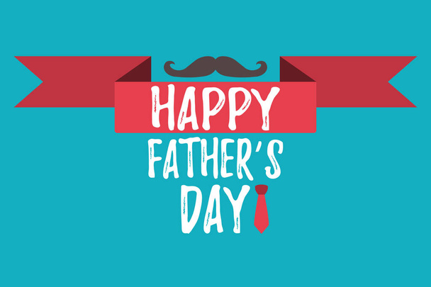 Happy Father's Day banner and giftcard. Vector Illustration. - Vector, Imagen