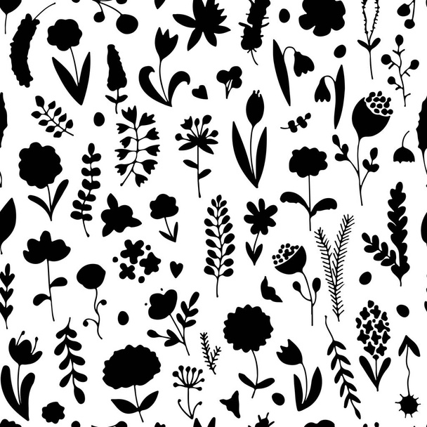 Floral seamless pattern, sketch for your design - Διάνυσμα, εικόνα
