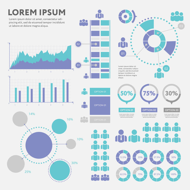 Business infographic concept - insieme vettoriale di elementi infografici
 - Vettoriali, immagini