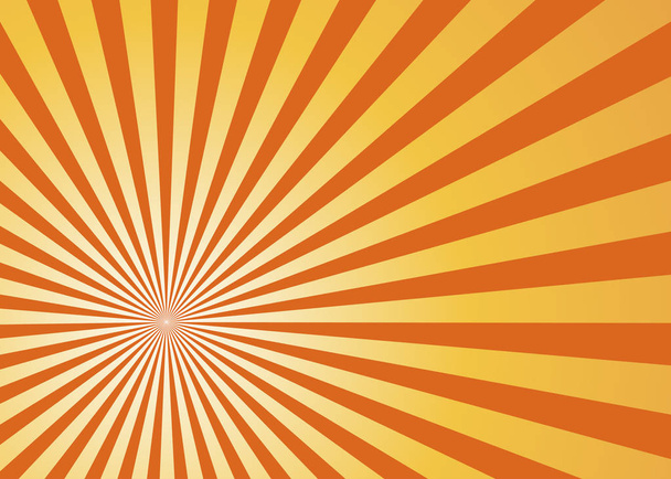 Güneş ışınları turuncu, vektör - Vektör, Görsel
