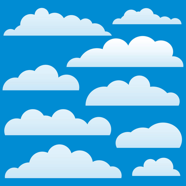 Nuages sur fond bleu ciel
 - Vecteur, image