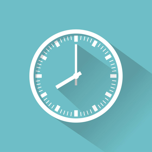 Reloj de color icono plano
 - Vector, imagen