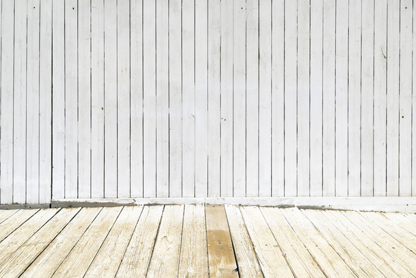 Paneles antiguos de madera blanca
 - Foto, Imagen