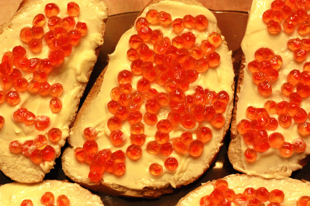 Caviar on the sandwich - Photo, Image