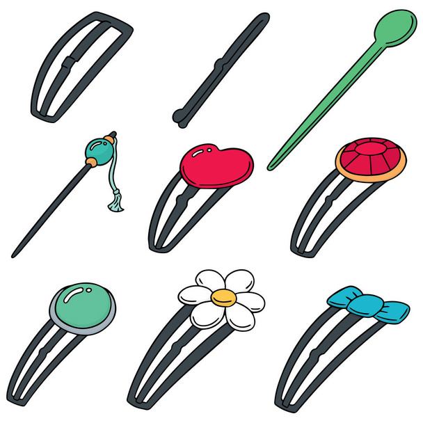 vector set of hairpin - Vector, Image