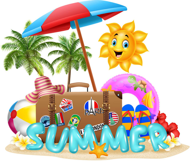 Fondo de vacaciones de verano
 - Vector, Imagen